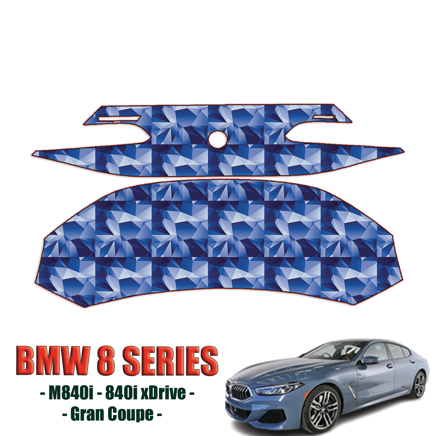 2020-2023 BMW 8 Series Gran Coupe 840i, 840 xDrive Paint Protection PPF Kit  – Tailgate (Assembly)