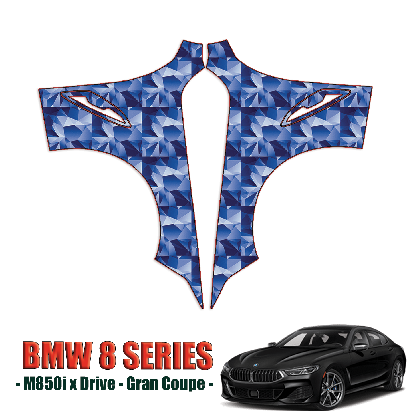 2020-2023 BMW 8 Series Gran Coupe M850i xDrive Precut Paint Protection Kit – Full Front Fenders