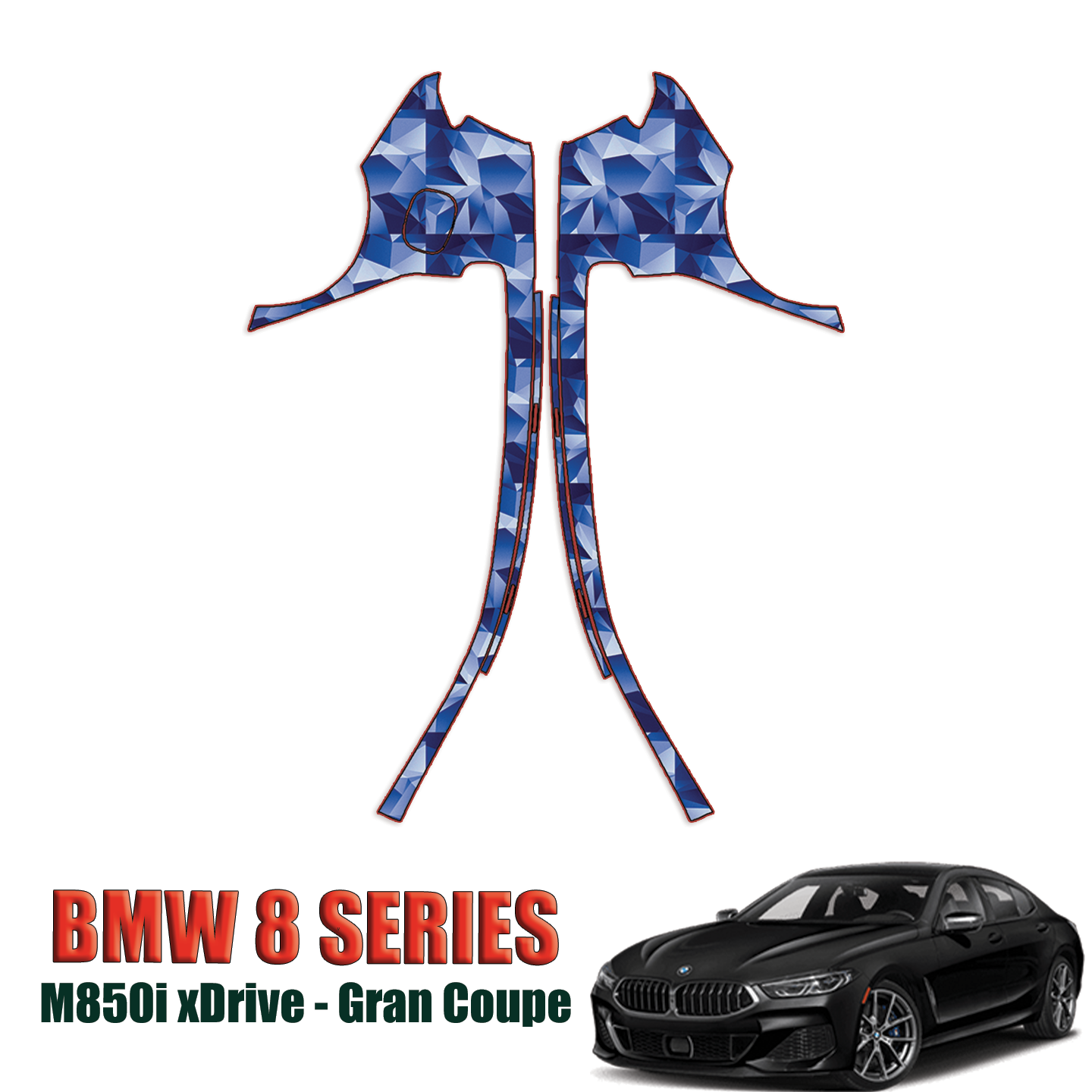 2020-2023 BMW 8 Series Gran Coupe M850i xDrive Precut Paint Protection Kit – Quarter Panels