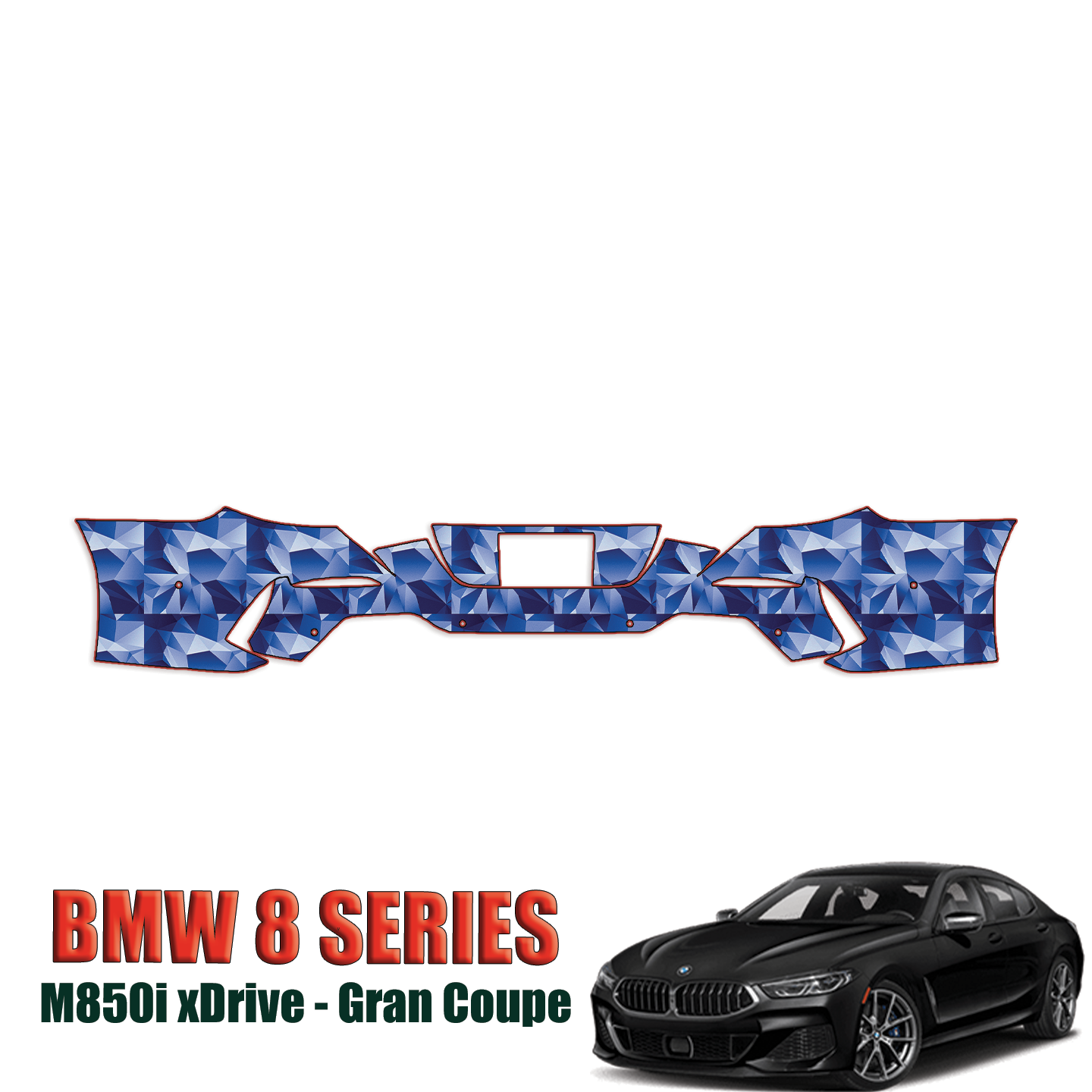 2020-2023 BMW 8 Series Gran Coupe M850i xDrive Precut Paint Protection Kit – Rear Bumper