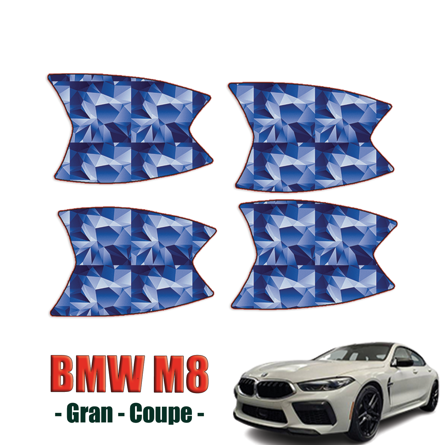2020-2023 BMW M8 Gran Coupe Precut Paint Protection Kit – Door Cups