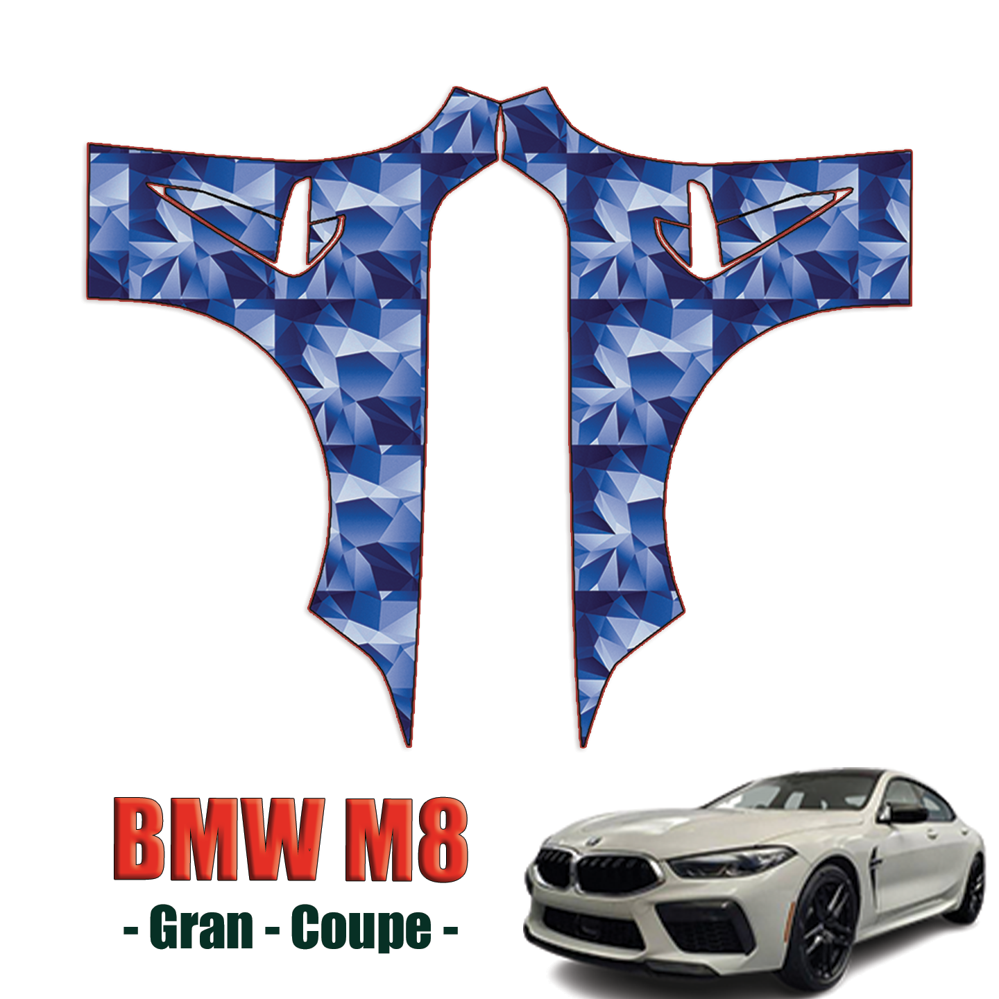 2020-2023 BMW M8 Gran Coupe Precut Paint Protection Kit – Full Front Fenders