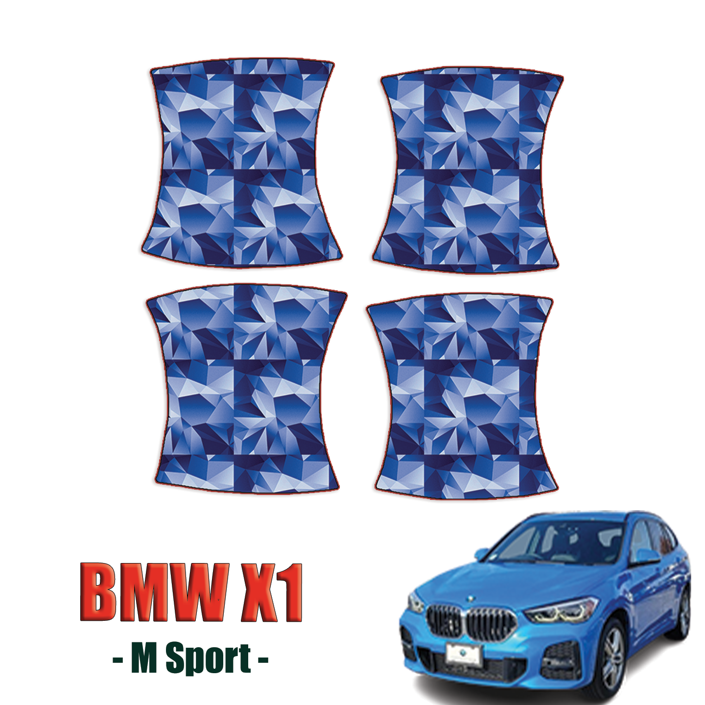 2020-2023 BMW X1 M-Sport Precut Paint Protection Kit – Door Cups