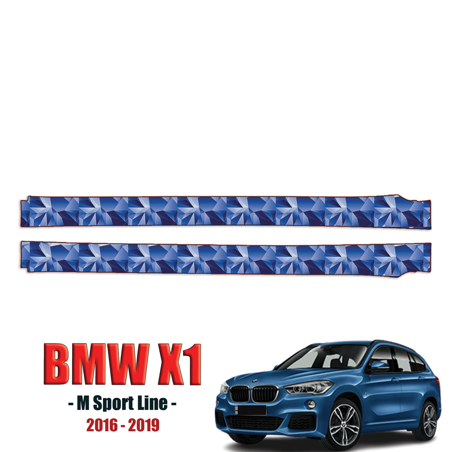 2016-2019 BMW X1 M Sport Line Precut Paint Protection PPF Kit – Rocker Panels