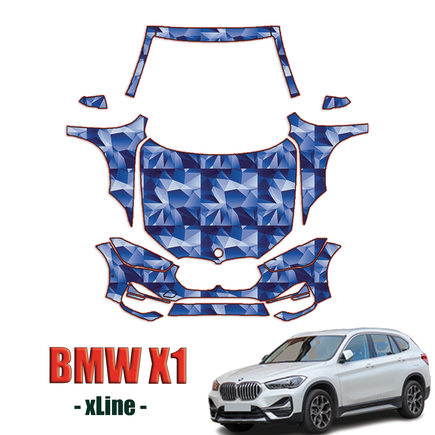 2020-2024 BMW X1 xLine Precut Paint Protection Kit – Full Front
