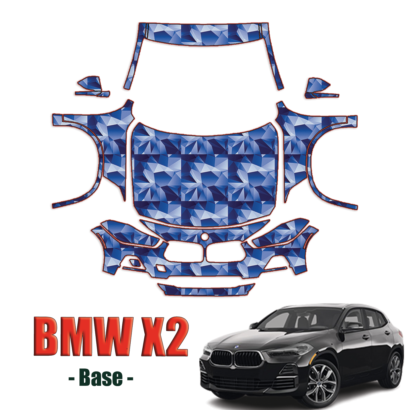 2018-2022 BMW X2 xDrive28i Base Precut Paint Protection Kit – Full Front+