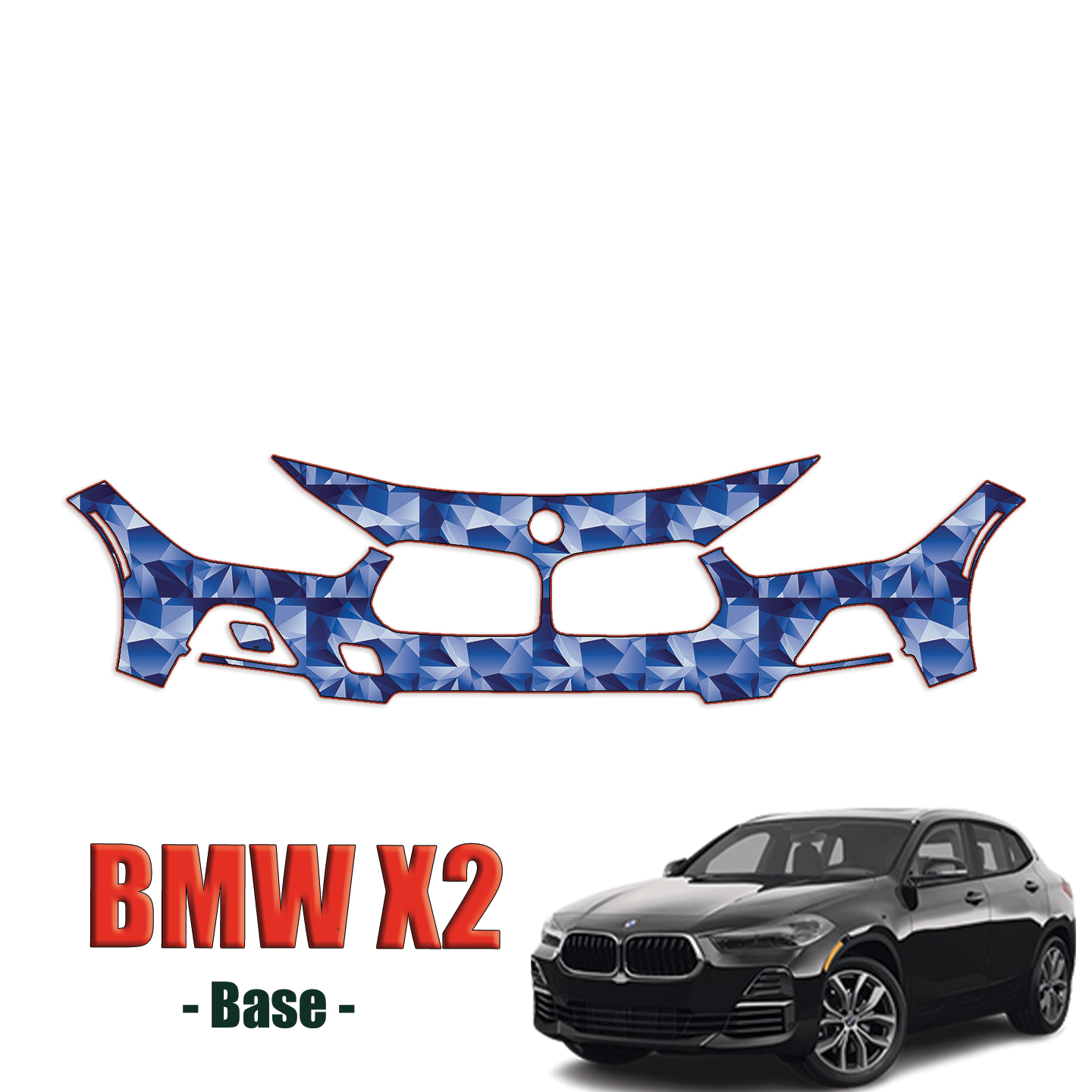 2018-2023 BMW X2 – Base Precut Paint Protection Kit – Front Bumper