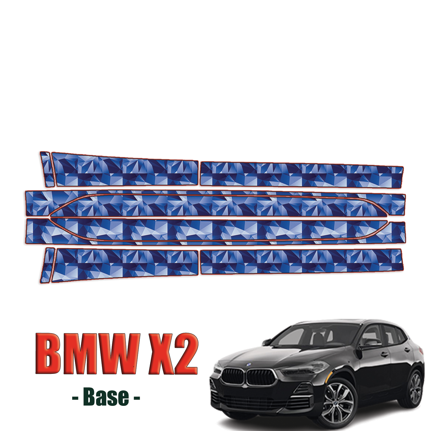 2018-2023 BMW X2 – Base Precut Paint Protection Film – Rocker Panels