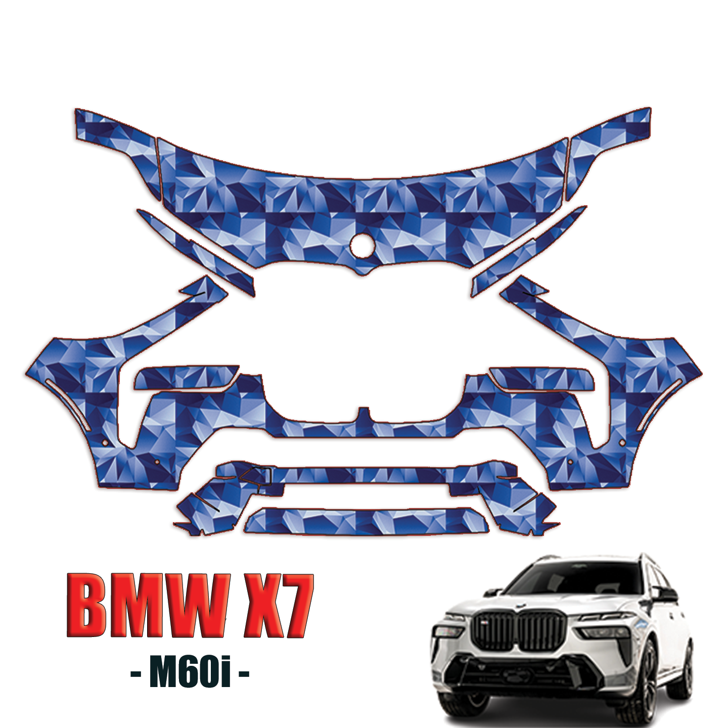 2023-2024 BMW X7 M60i Precut Paint Protection PPF Kit – Partial Front