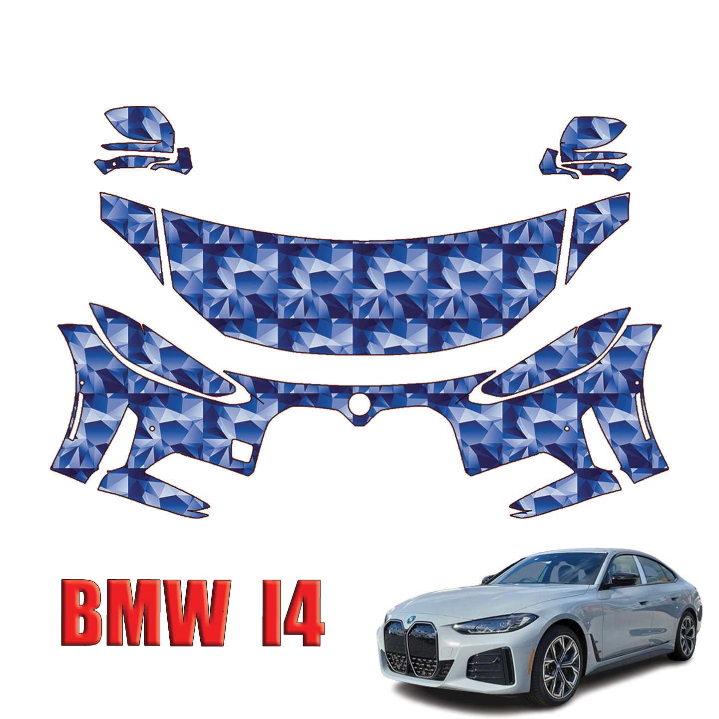 2024-2025 BMW i4 Precut Paint Protection PPF Kit – Partial Front