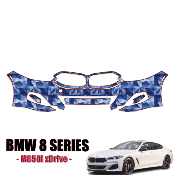 2019-2024 BMW 8 Series – M850i xDrive Precut Paint Protection Kit – Front Bumper