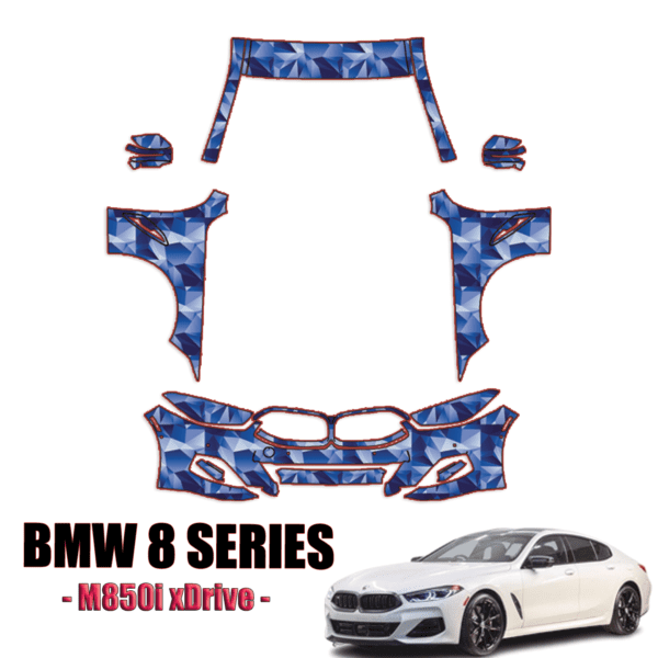 2019-2024 BMW 8 Series – M850i xDrive Precut Paint Protection Kit – Full Front