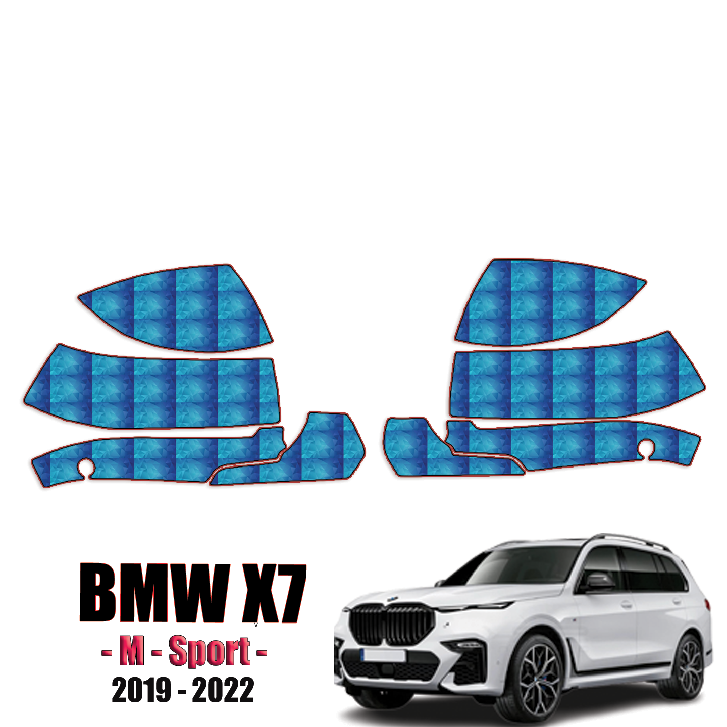 2019-2023 BMW X7 – M-Sport Precut Paint Protection Kit (PPF) – Mirrors