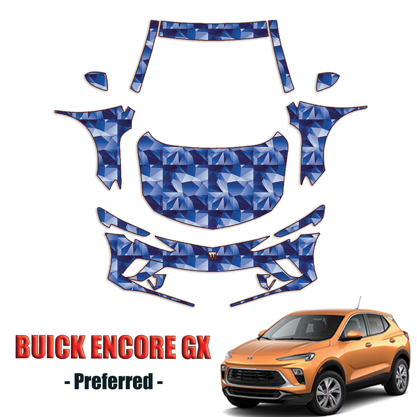 2024-2025 Buick Encore GX Precut Paint Protection PPF Kit – Full Front