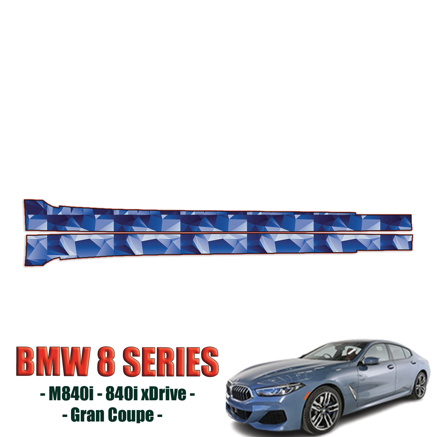 2020-2023 BMW 8 Series 840i Precut Paint Protection Film – Rocker Panels