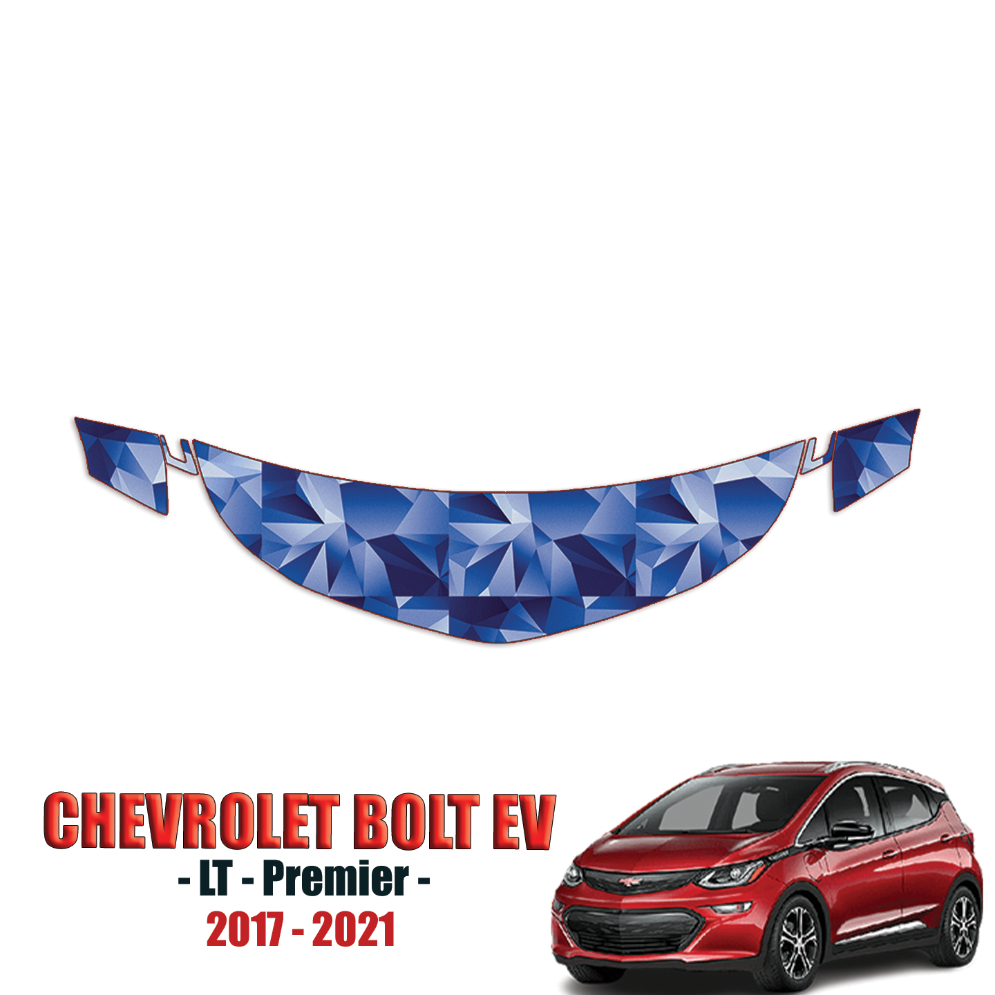 2017-2021 Chevrolet Bolt EV – LT, Premier Precut Paint Protection Partial Hood + Fenders