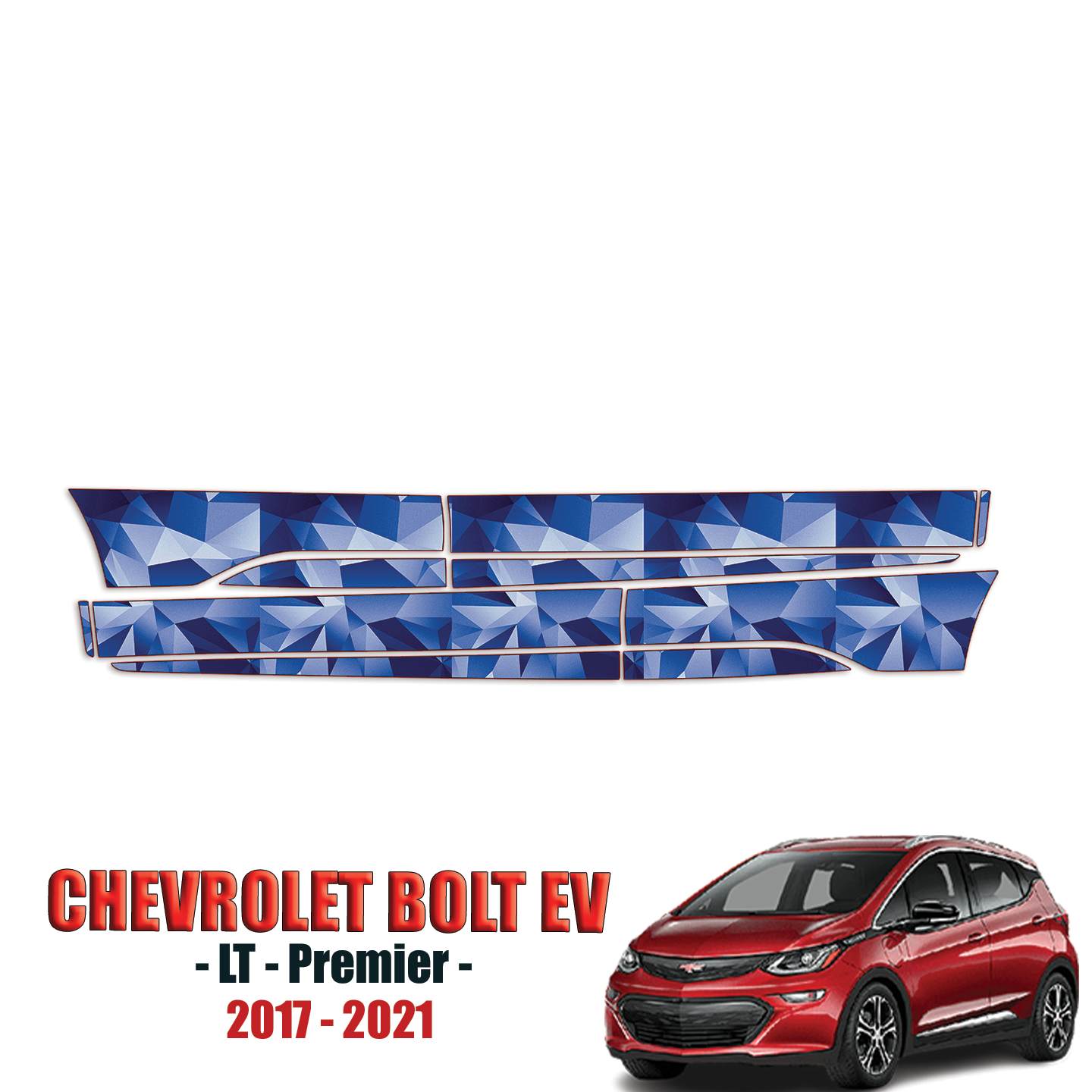 2017-2021 Chevrolet Bolt EV – LT, Premier Precut Paint Protection Kit – Rocker Panels