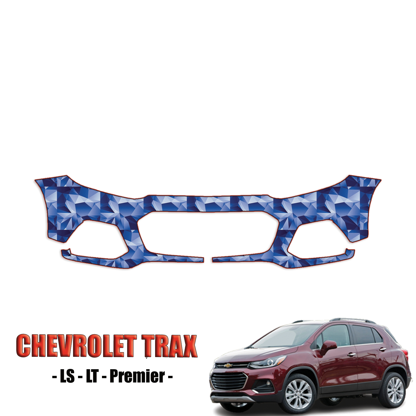 2017-2023 Chevrolet Trax  – LS, LT, Premier Precut Paint Protection Kit – Front Bumper