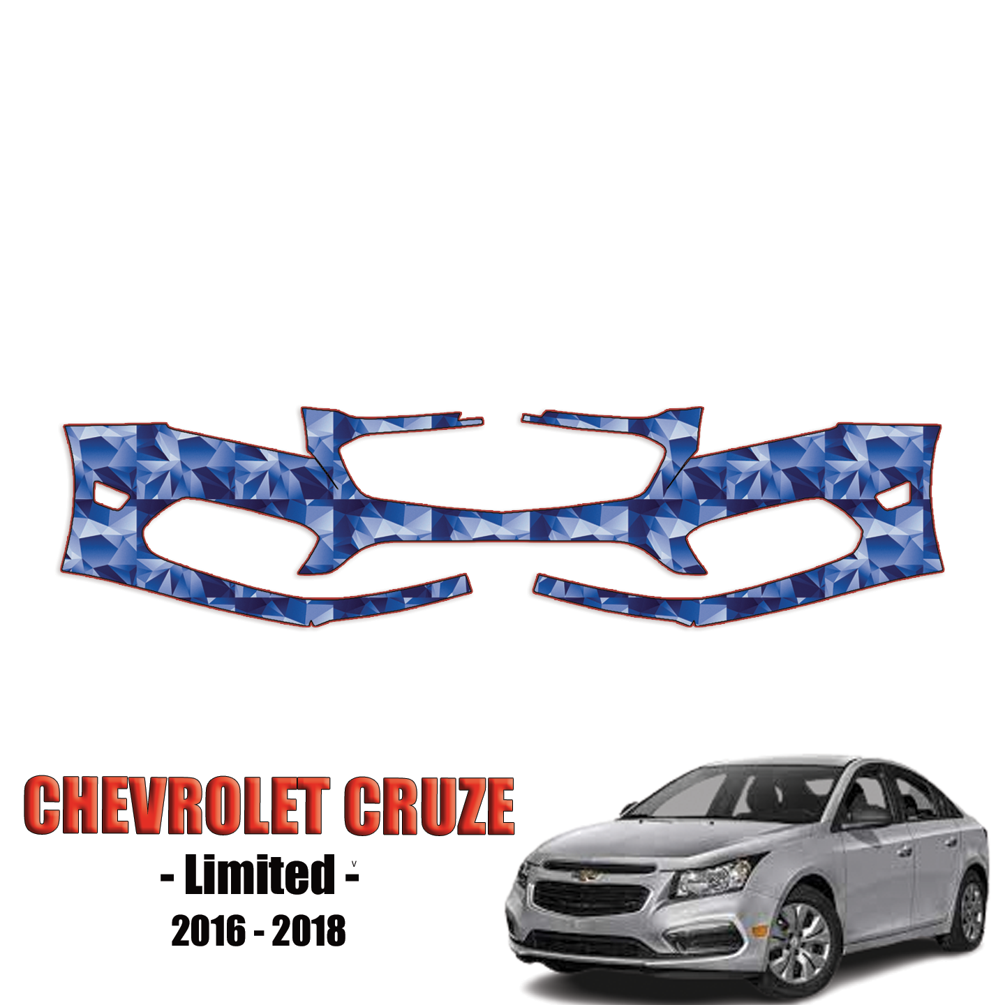 2016-2018 Chevrolet Cruze – Limited Precut Paint Protection Kit – Front Bumper