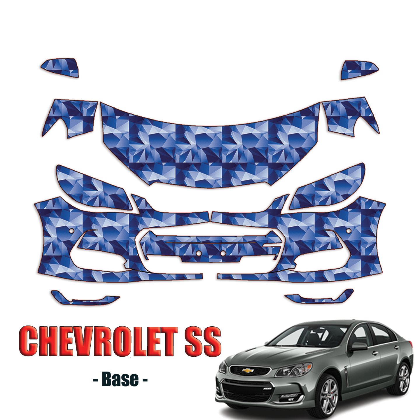 2016-2017 Chevrolet SS Base Precut Paint Protection Kit – Partial Front