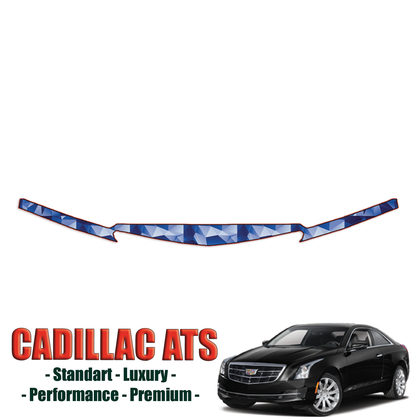 2015-2023 Cadillac ATS – Standard, Luxury, Premium, Coupe Precut Paint Protection Kit – Bumper Step