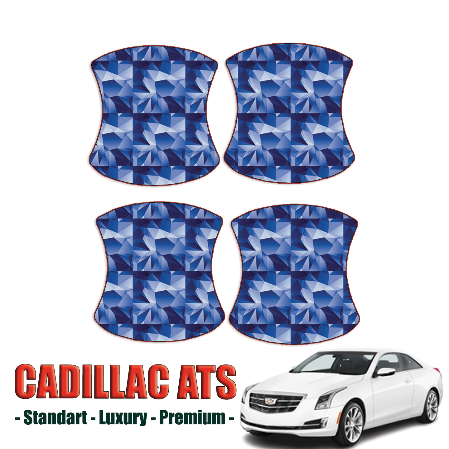 2015-2023 Cadillac ATS Base Coupe – Standard, Luxury, Performance, Premium Precut Paint Protection Kit – Door Handles