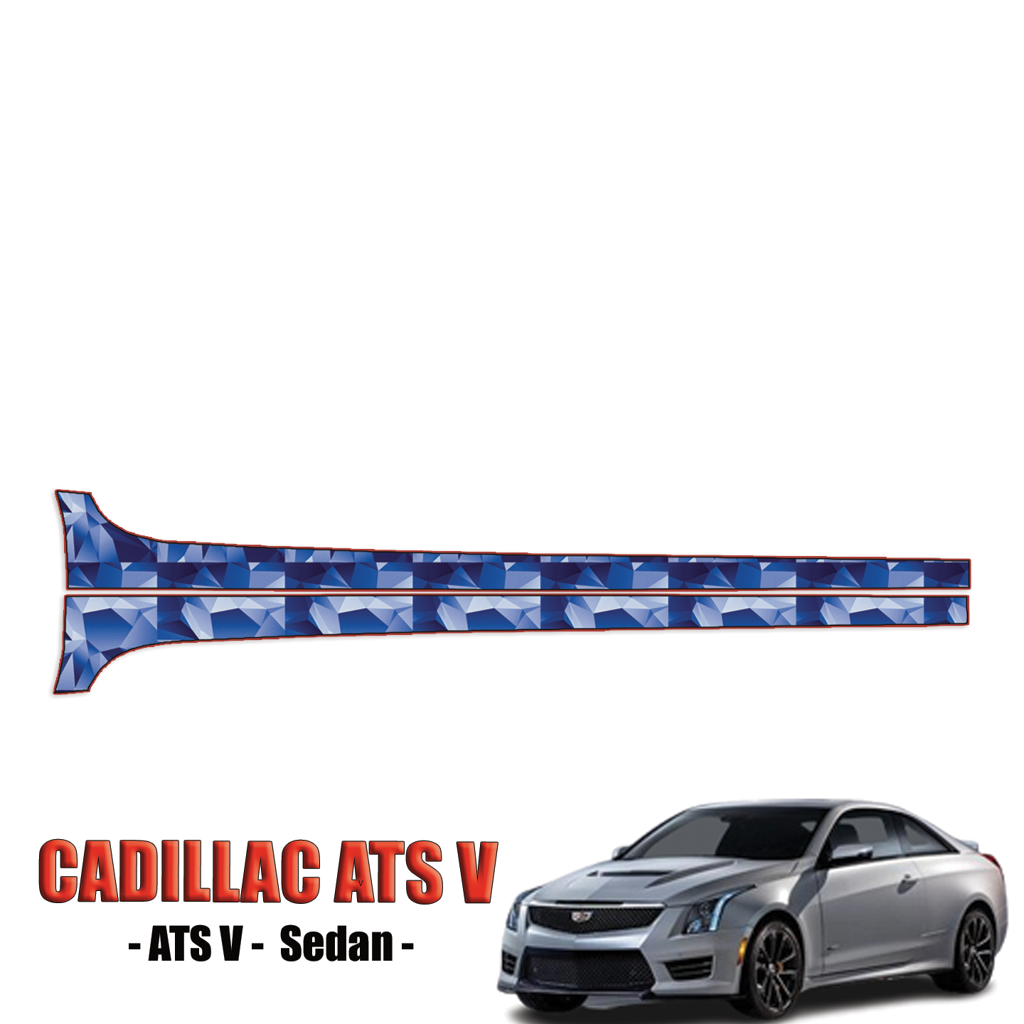 2016-2024 Cadillac ATS V – Sedan Precut Paint Protection Kit – Rocker Panels