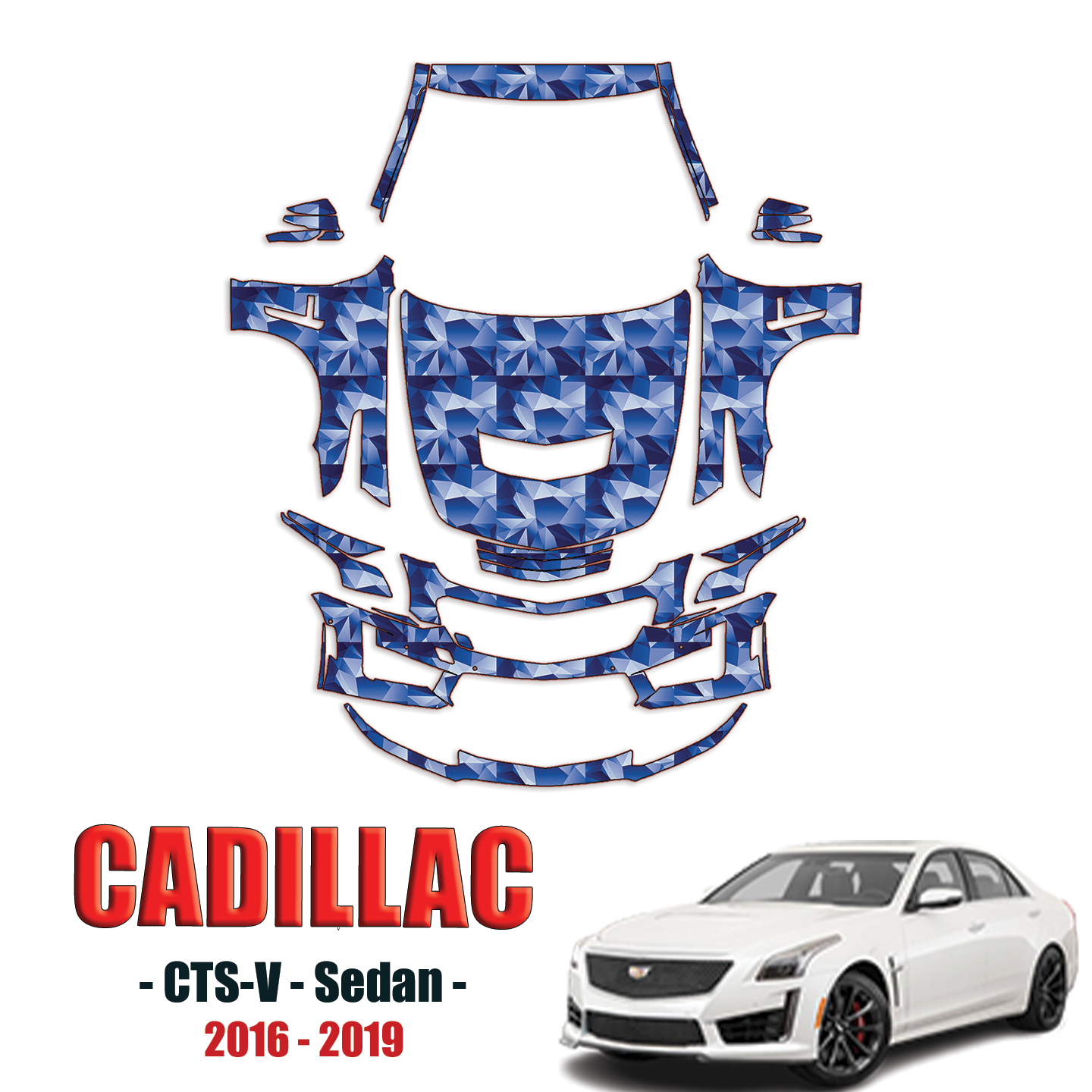 2016-2019 Cadillac CTS-V Precut Paint Protection Kit – Full Front