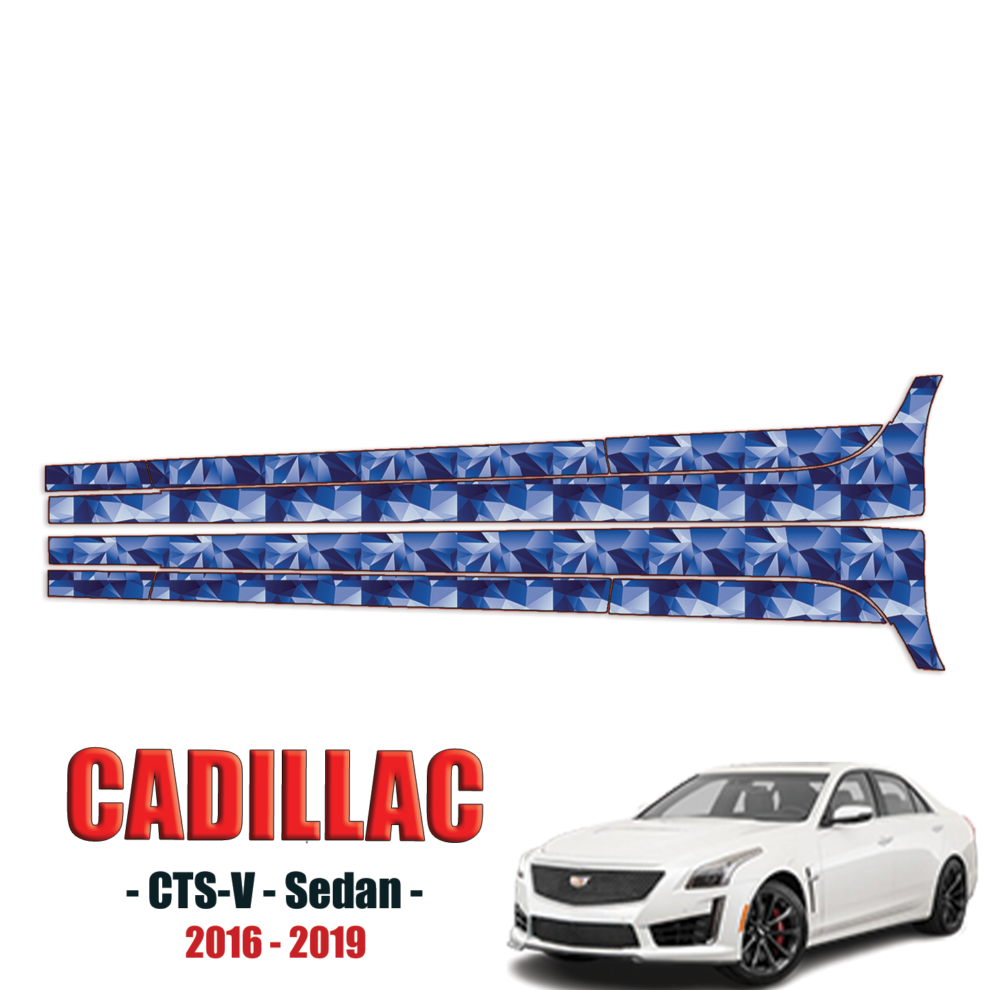 2016-2019 Cadillac CTS-V Precut Paint Protection Kit – Rocker Panels