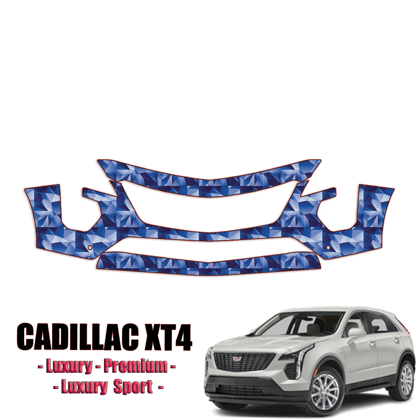 2019-2023 Cadillac XT4 Precut Paint Protection Kit – Front Bumper