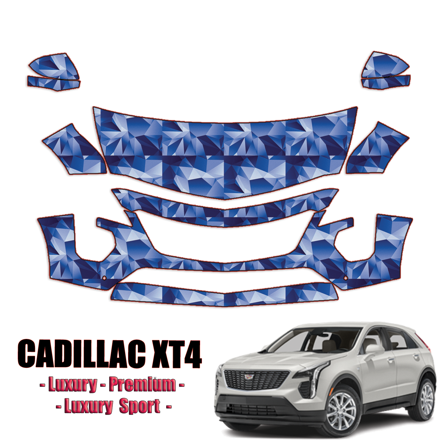 2019-2024 Cadillac XT4 Precut Paint Protection Kit – Partial Front