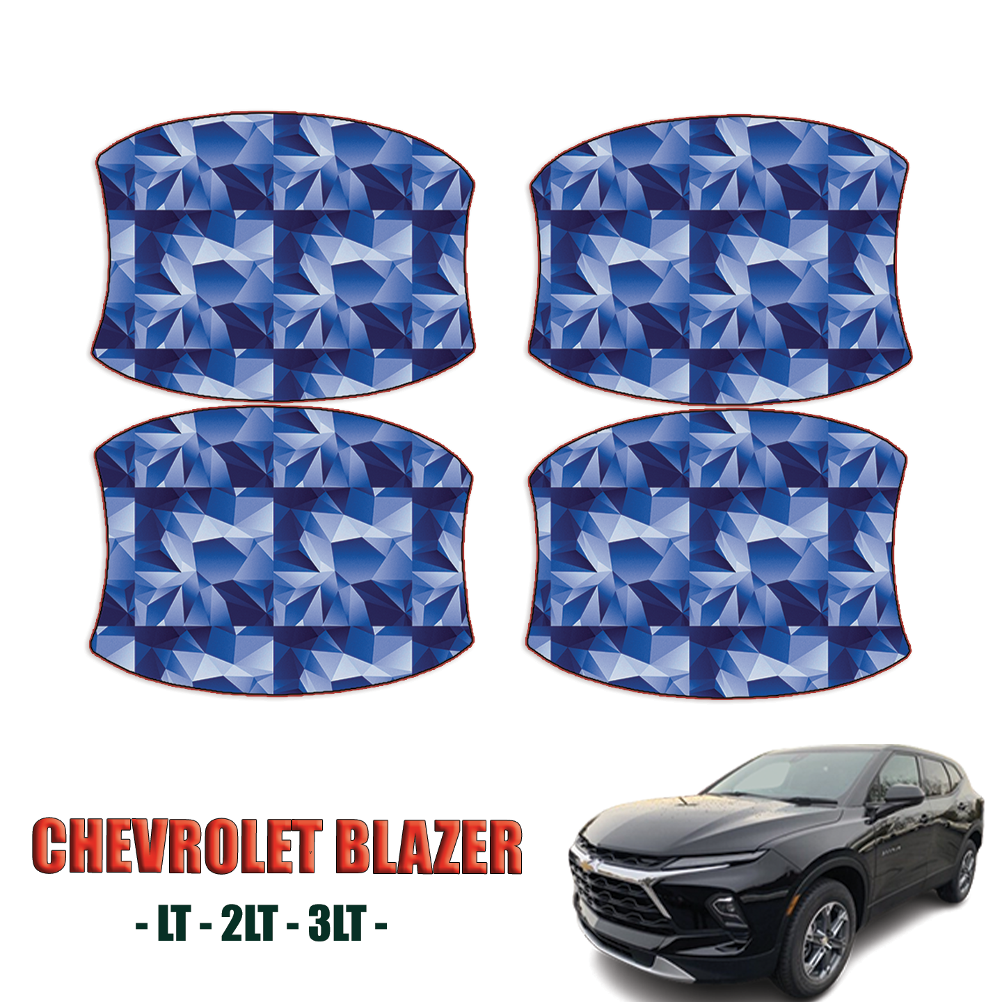 2023-2024 Chevrolet Blazer – LT, 2LT, 3LT Precut Paint Protection Kit – Door Handles/Cups