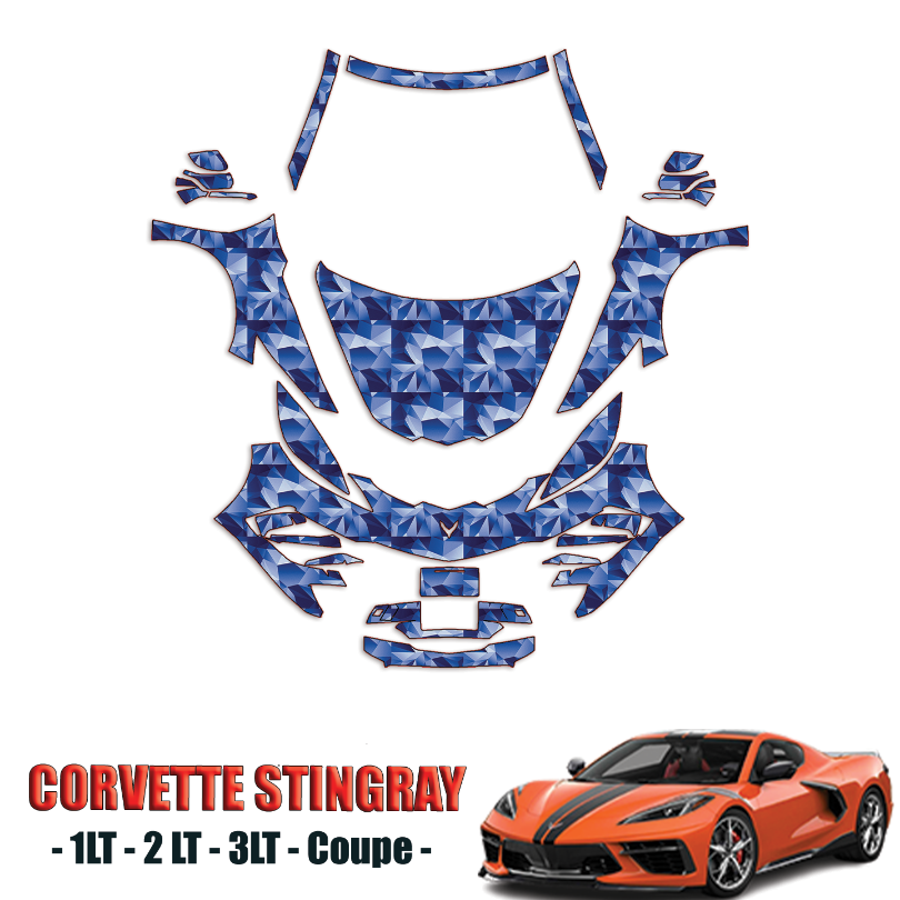 2020-2024 Chevrolet Corvette Stingray Precut Paint Protection PPF Kit – Full Front+