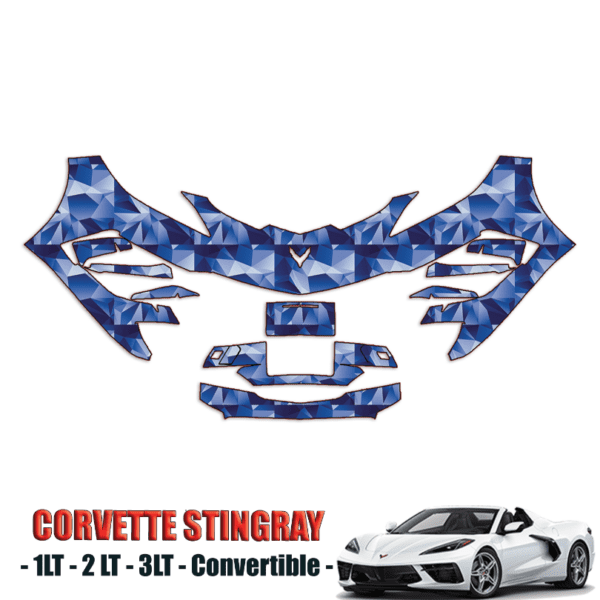 2020-2024 Chevrolet Corvette Stingray Precut Paint Protection PPF Kit – Front Bumper