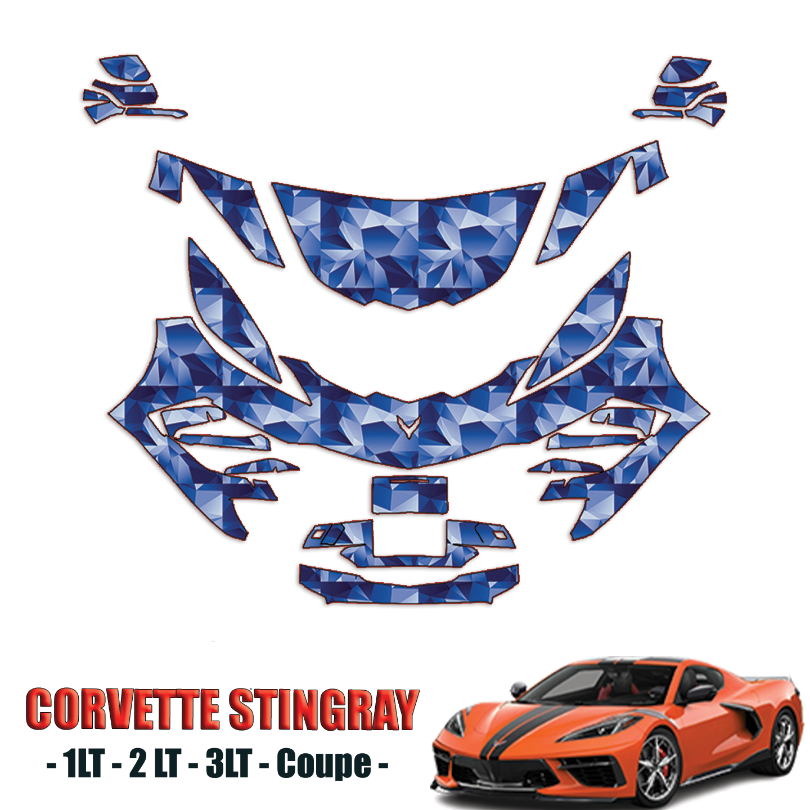 2020-2024 Chevrolet Corvette Stingray Precut Paint Protection PPF Kit – Partial Front