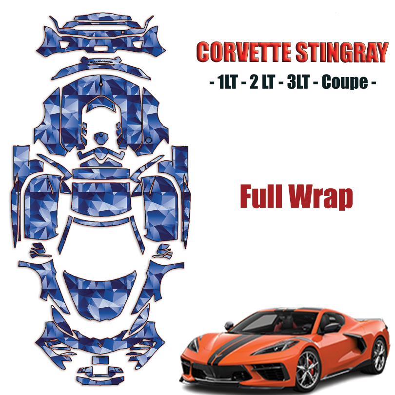 2020-2024 Chevrolet Corvette Stingray Precut Paint Protection PPF Kit – FULL WRAP VEHICLE
