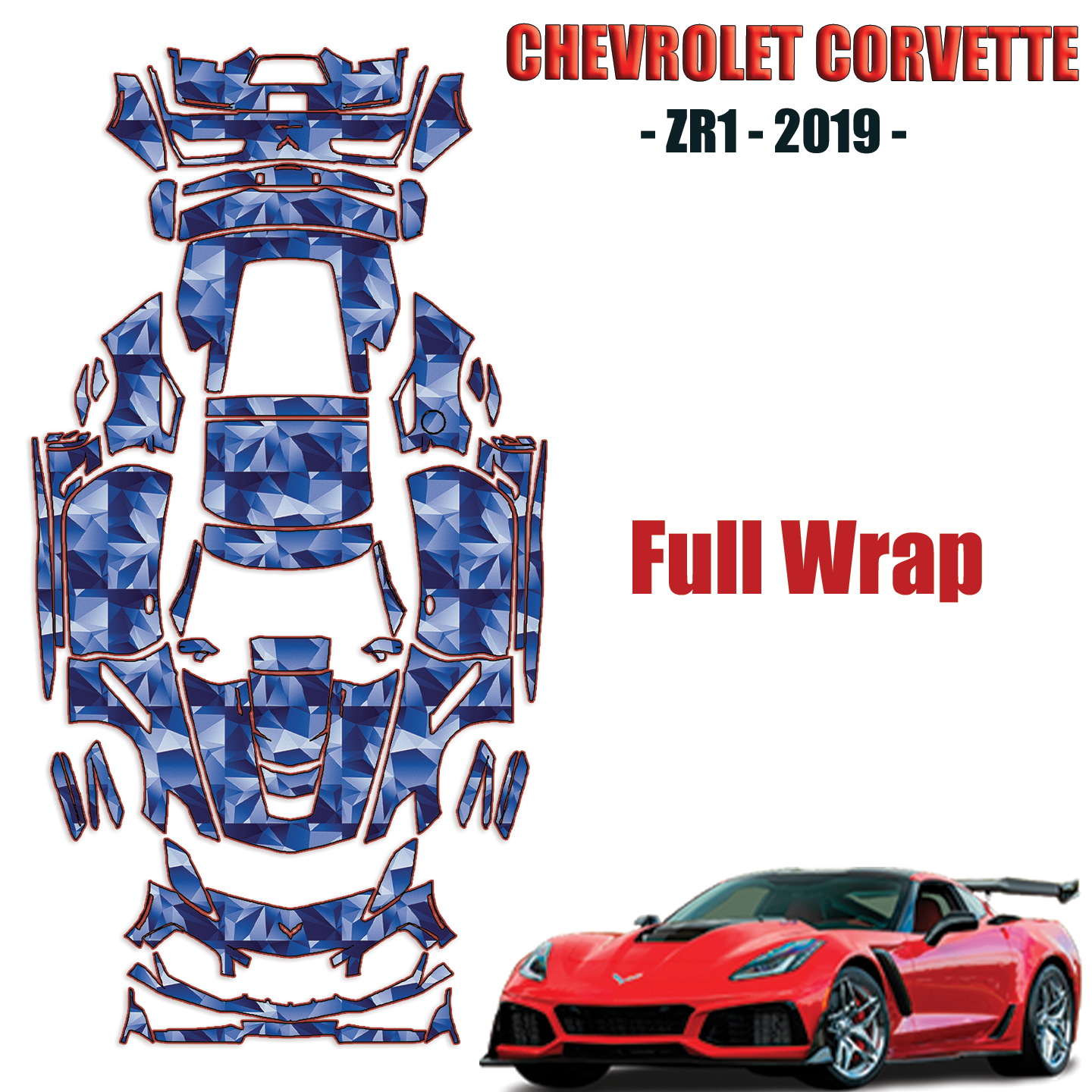  2019 Chevrolet Corvette ZR1 Precut Paint Protection Kit – Full Wrap Vehicle