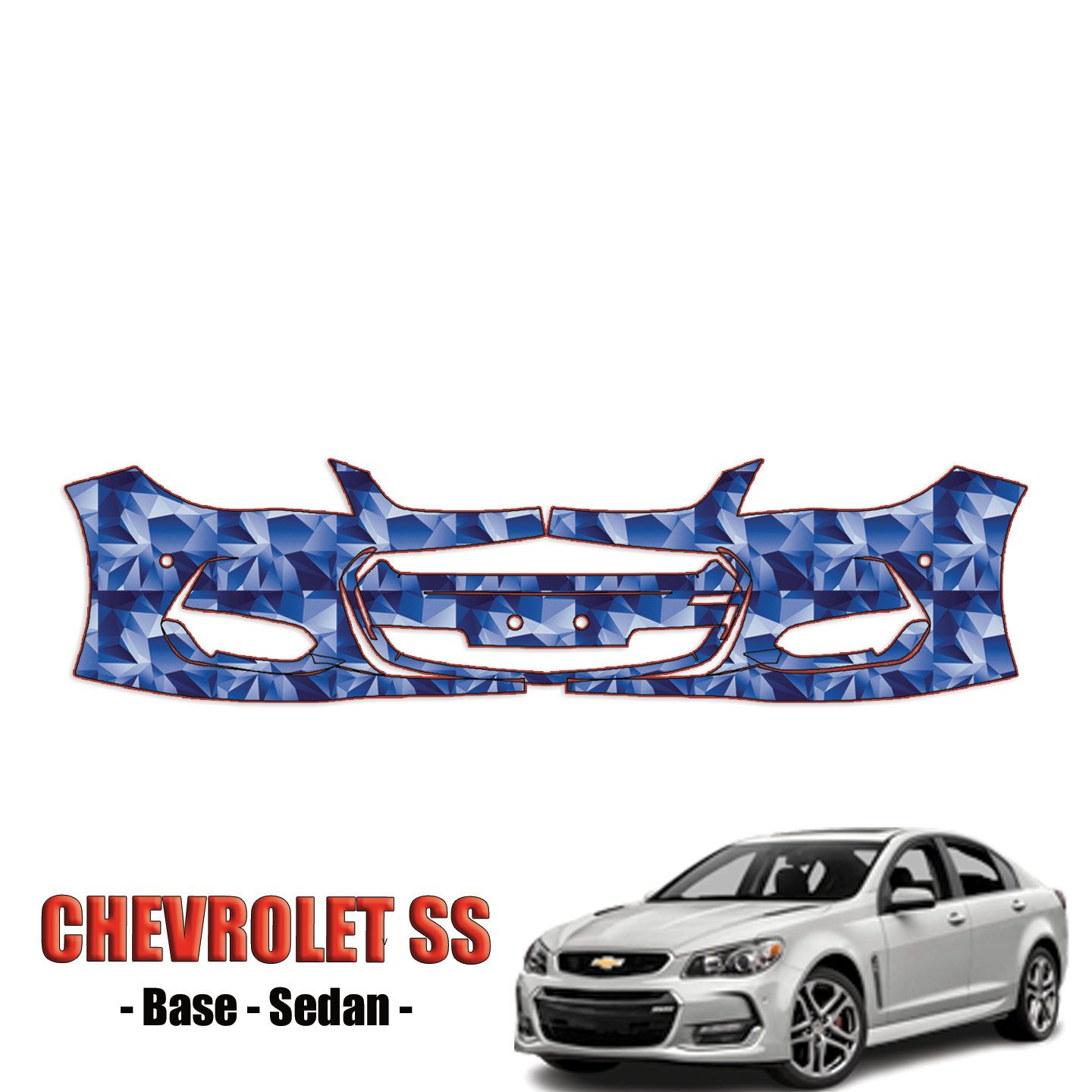 2016-2024 Chevrolet SS – Base Precut Paint Protection Kit – Front Bumper