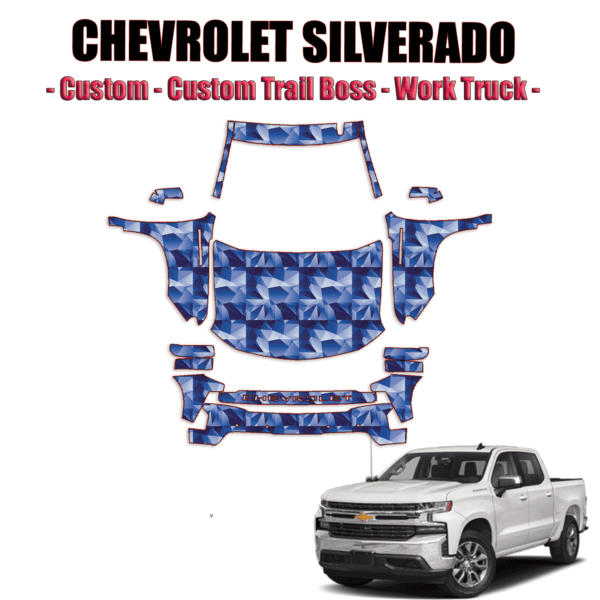 2019-2021 Chevrolet Silverado 1500 Precut Paint Protection Kit – Full Front+