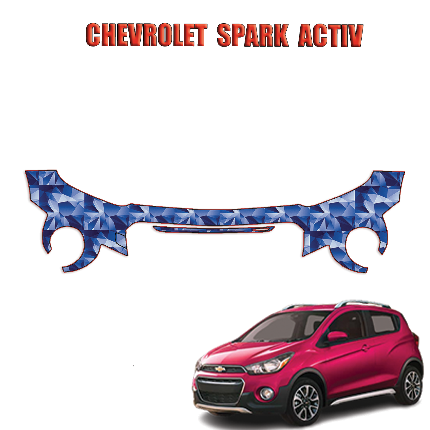 2017-2022 Chevrolet Spark Activ Precut Paint Protection PPF Kit – Front Bumper