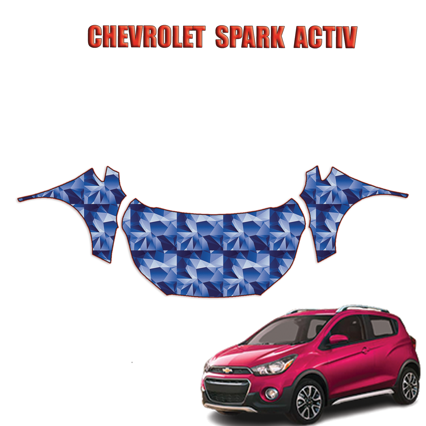 2019-2023 Chevrolet Spark Activ Precut Paint Protection Kit – Full Hood + Fenders