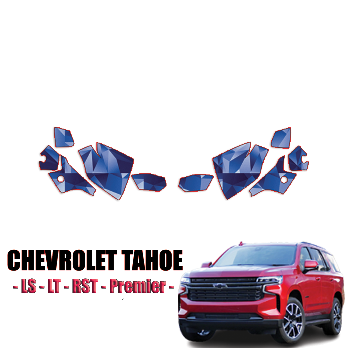 20212024 Chevrolet Tahoe Precut Paint Protection Kit (PPF) Mirrors