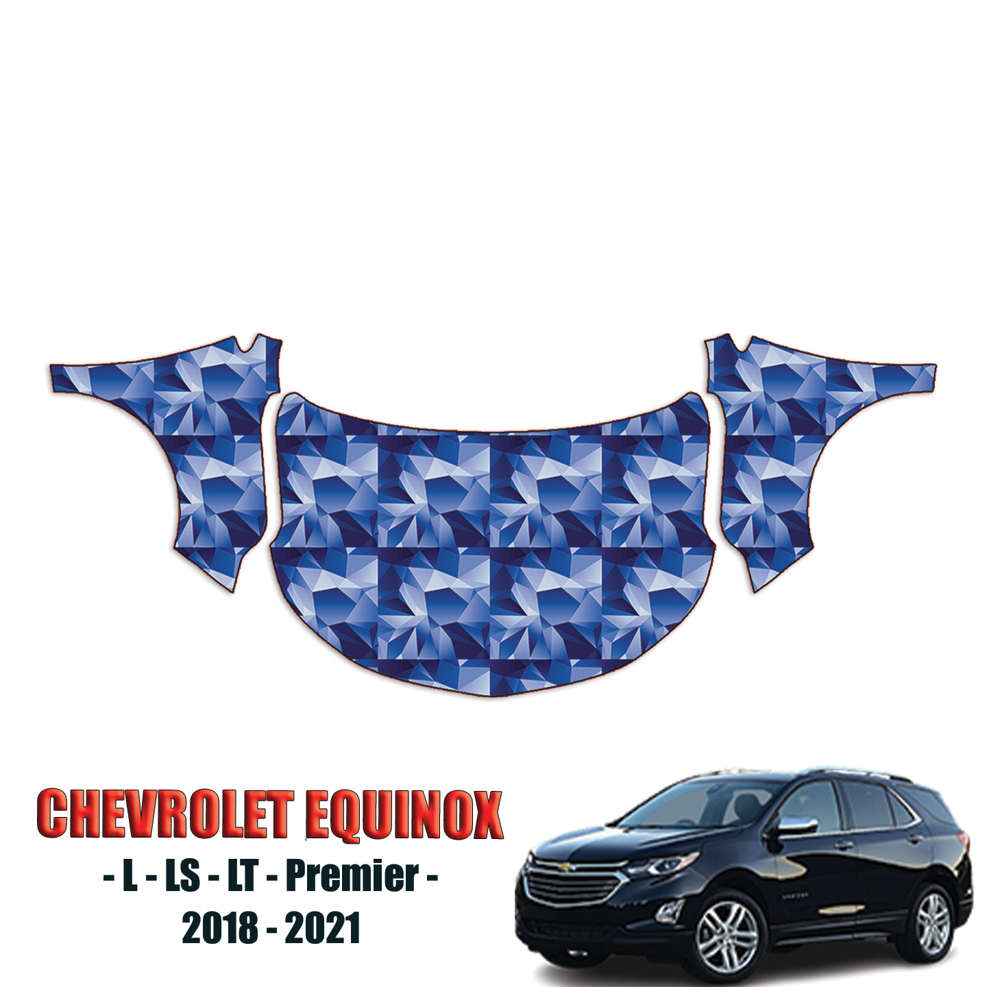 2018-2021 Chevrolet Equinox – L, LS, LT, Premier Precut Paint Protection Kit – Full Hood + Fenders