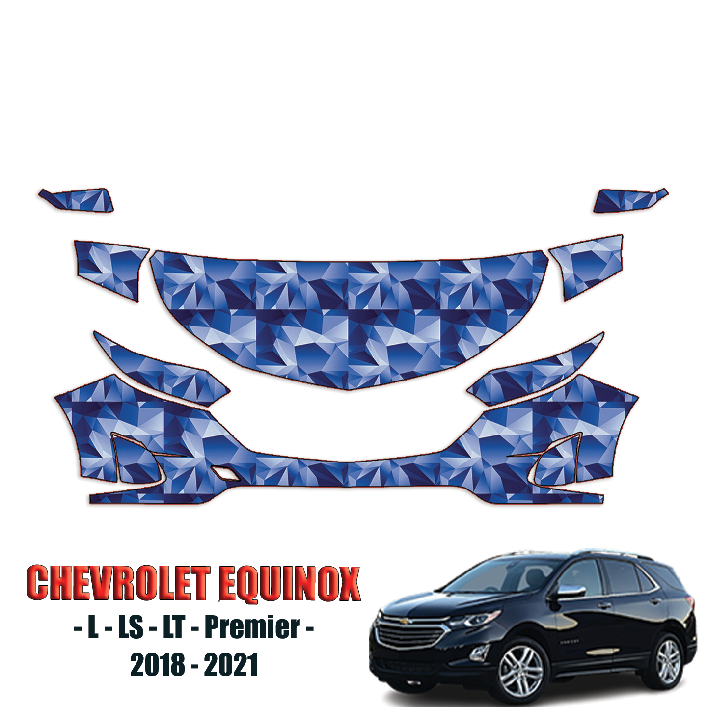 2018-2021 Chevrolet Equinox Precut Paint Protection Kit – Partial Front