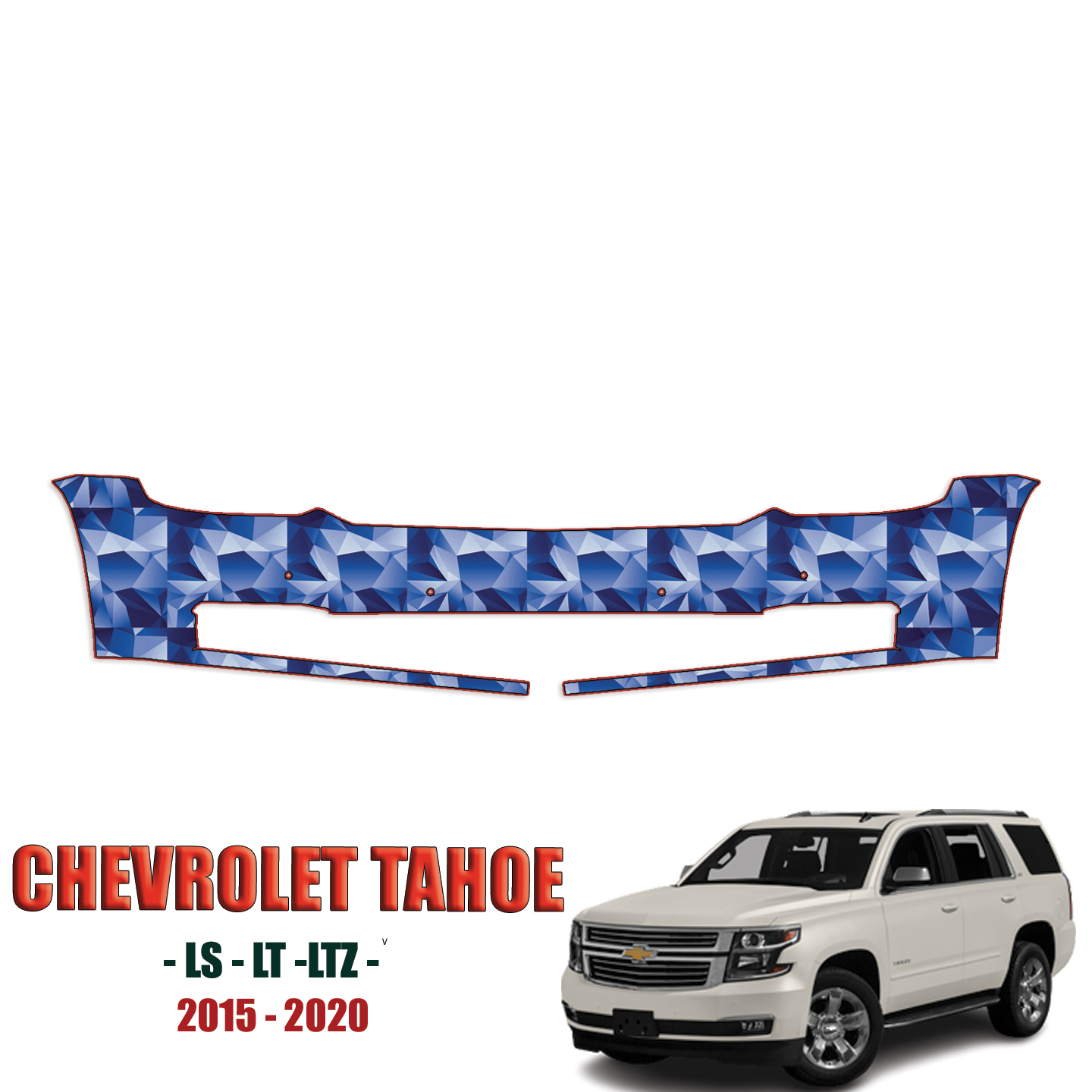 2015-2020 Chevrolet Tahoe Precut Paint Protection Kit – Front Bumper