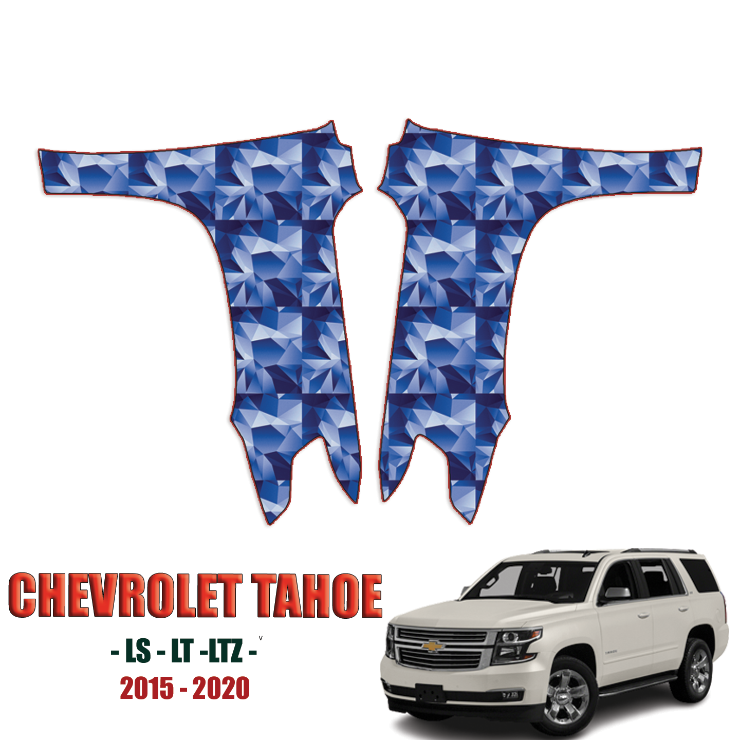2015-2020 Chevrolet Tahoe – LS, LT, LTZ PPF Precut Paint Protection Kit – Front Fenders