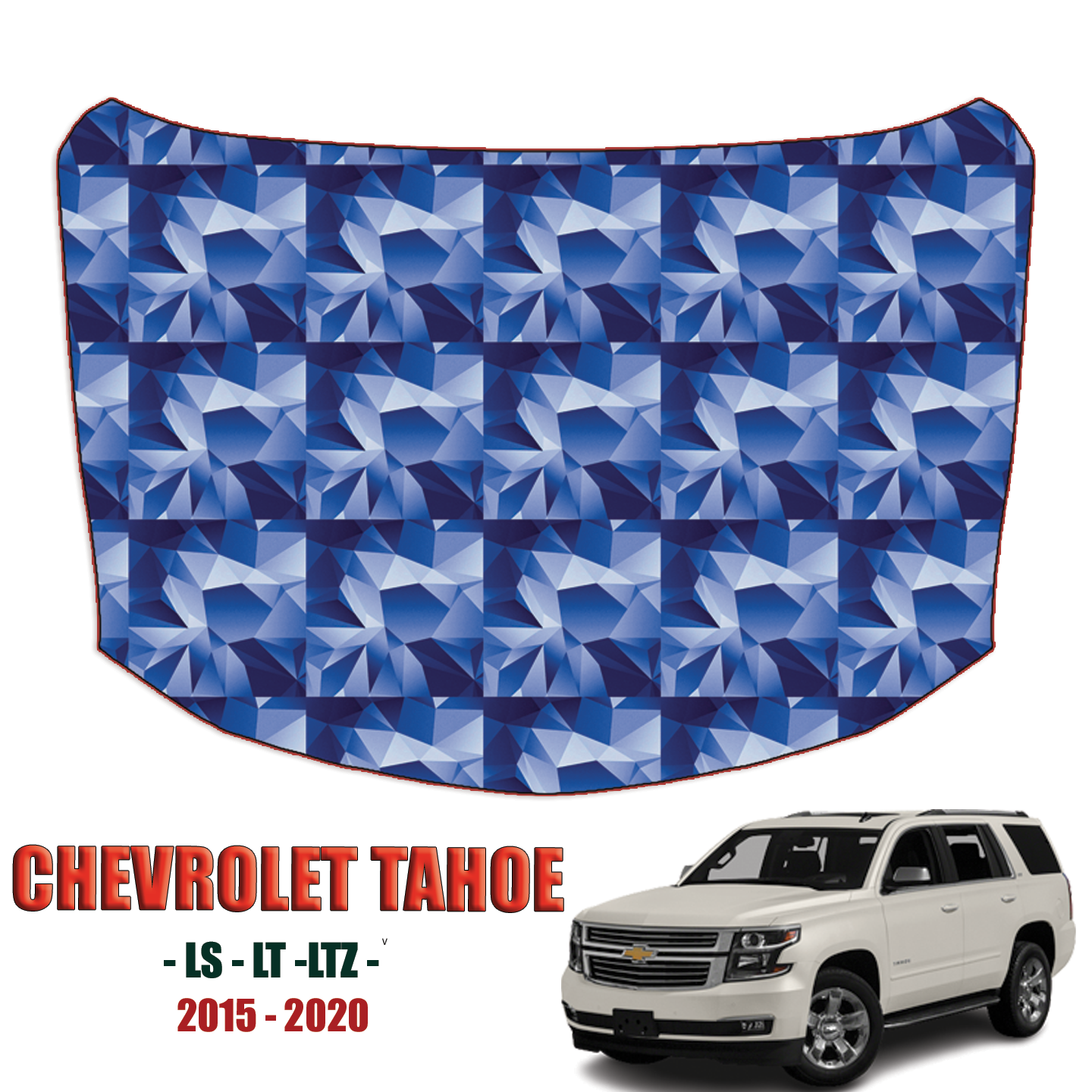 2015-2020 Chevrolet Tahoe – LS, LT, LTZ  Precut Paint Protection Kit – Full Hood