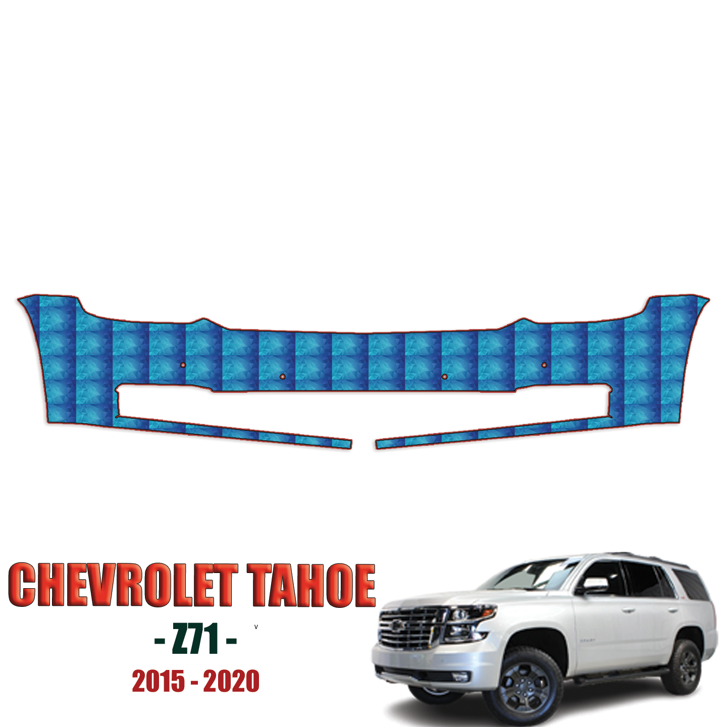 2015-2020 Chevrolet Tahoe – Z71 Precut Paint Protection Kit – Front Bumper