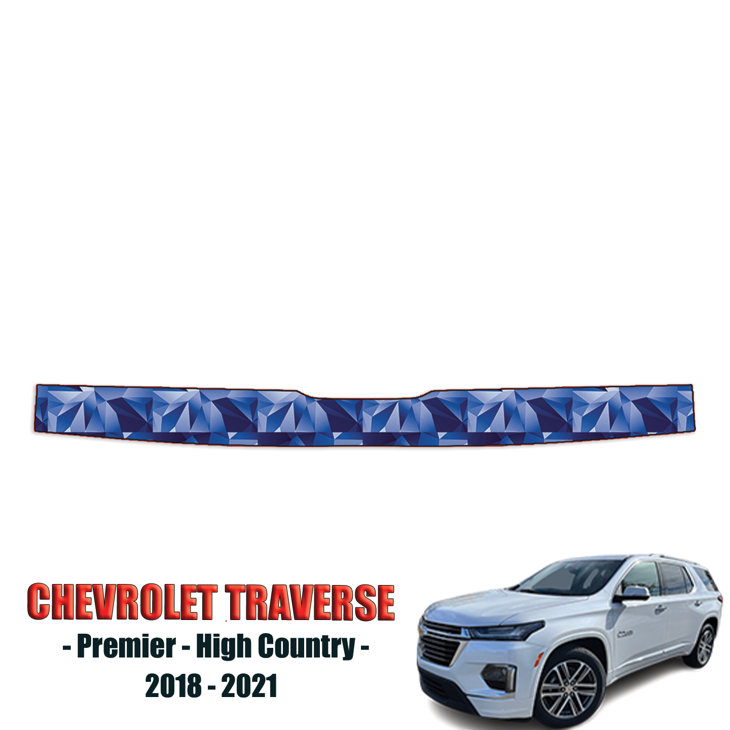 2018-2021 Chevrolet Traverse – Premier, High Country Precut Paint Protection Kit-Bumper Step