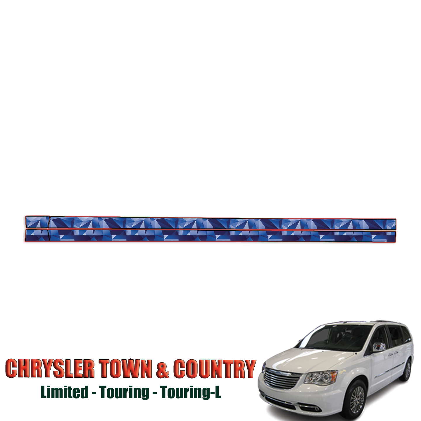 2011-2024 Chrysler Town & County – Limited, Touring, Touring-L Precut Paint Protection Kit – Rocker Panels